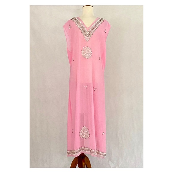 Handmade Pearl and Rhinestone Embellished Duster - Picture 7 of 11